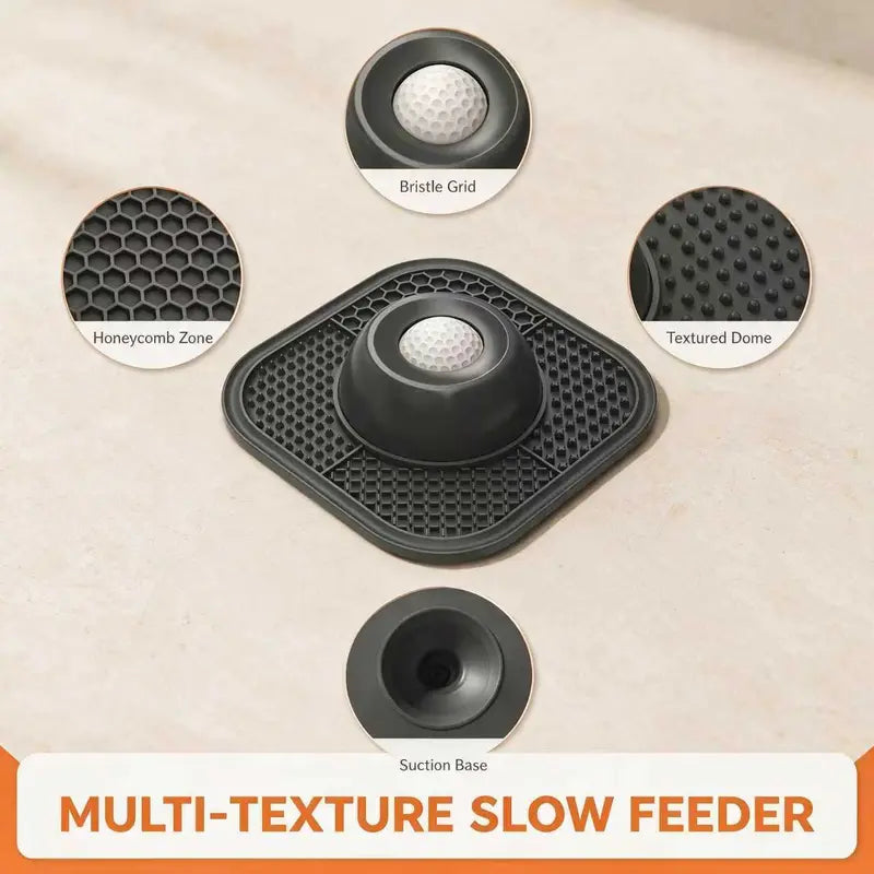 Purrgoo Paw Interactive Dog Lick Bowl for Yogurt & Frozen Treats, Slow Feeder Puzzle Bowl with Anti-Slip Base, Ball-In Treat Dispensing Design, Dog Enrichment Toy for Mental Stimulation, Boredom Relief Feeding Accessory for Puppies F Stopper Slobber