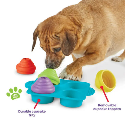 Brightkins Cupcake Interactive Treat Puzzle Board Dog Toy