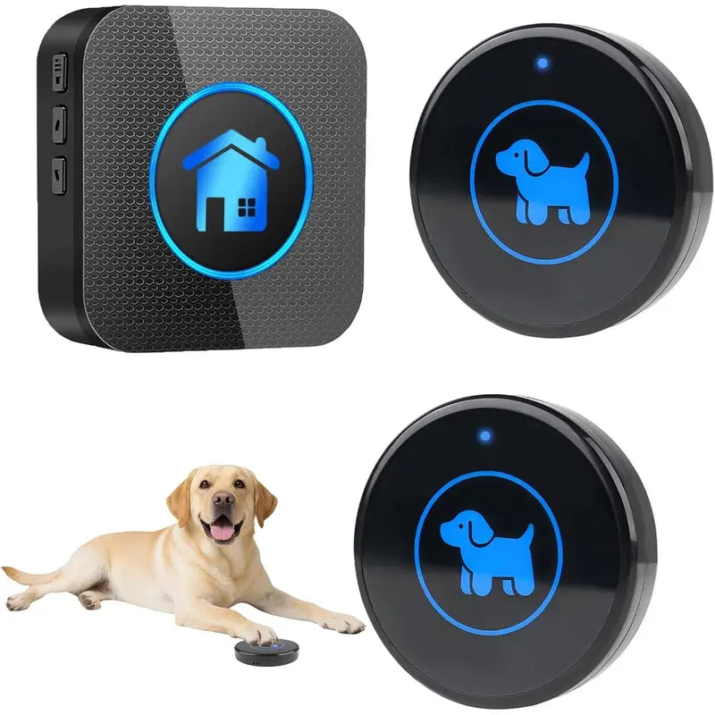 Dog Door Bell Enhanced Touch, Wireless Doggie Doorbell for Potty Training to Go Outside, IP65 Waterproof, 1000Ft Range, 55 Melodies, 5 Modes & Adjustable Volume (2 Buttons)
