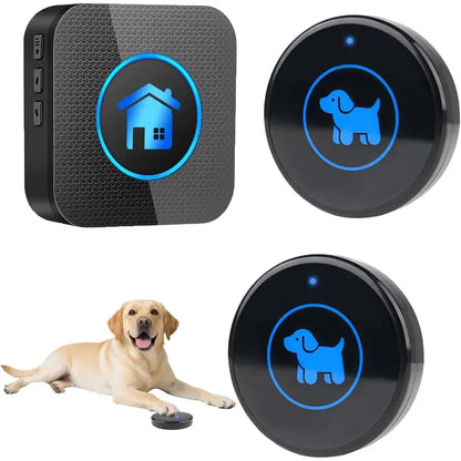 Dog Door Bell Enhanced Touch, Wireless Doggie Doorbell for Potty Training to Go Outside, IP65 Waterproof, 1000Ft Range, 55 Melodies, 5 Modes & Adjustable Volume (2 Buttons)