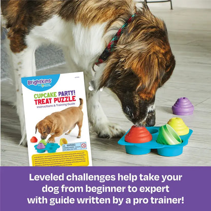 Brightkins Cupcake Interactive Treat Puzzle Board Dog Toy