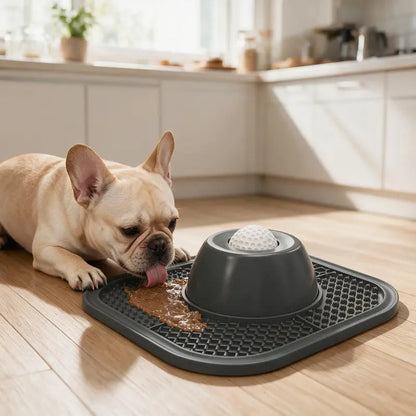 Purrgoo Paw Interactive Dog Lick Bowl for Yogurt & Frozen Treats, Slow Feeder Puzzle Bowl with Anti-Slip Base, Ball-In Treat Dispensing Design, Dog Enrichment Toy for Mental Stimulation, Boredom Relief Feeding Accessory for Puppies F Stopper Slobber