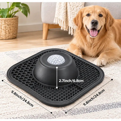 Purrgoo Paw Interactive Dog Lick Bowl for Yogurt & Frozen Treats, Slow Feeder Puzzle Bowl with Anti-Slip Base, Ball-In Treat Dispensing Design, Dog Enrichment Toy for Mental Stimulation, Boredom Relief Feeding Accessory for Puppies F Stopper Slobber