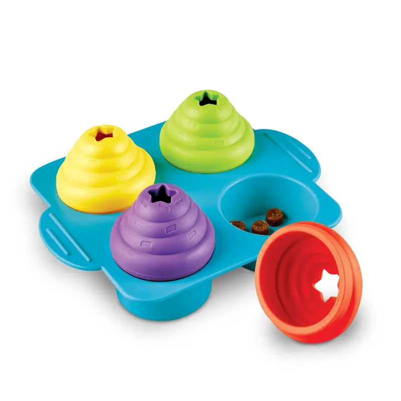 Brightkins Cupcake Interactive Treat Puzzle Board Dog Toy
