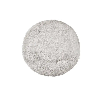 Hooded Donut Dog Bed & Cat Bed | Calming Pet Bed with Blanket - Luna/Grey