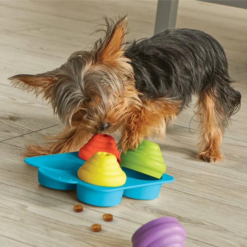 Brightkins Cupcake Interactive Treat Puzzle Board Dog Toy
