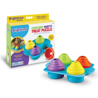 Brightkins Cupcake Interactive Treat Puzzle Board Dog Toy